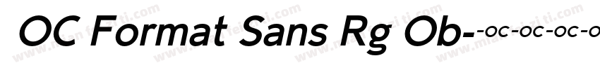  OC Format Sans Rg Ob字体转换